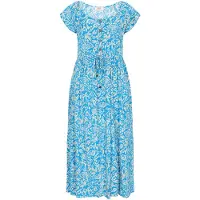 Usha Vestido de verão bege / azure