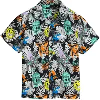Next Camisa menta / laranja / preto / branco
