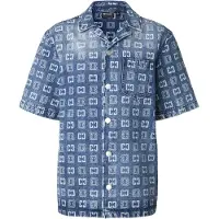 Carlo colucci Camisa azul ganga / branco