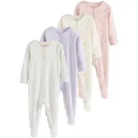 Next Pijama bege claro / azul claro / lavanda / rosa escurecido