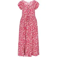 Usha Vestido de verão rosa / offwhite