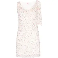 Mymo Vestido 'Young Fashion' oliveira / vermelho claro / branco