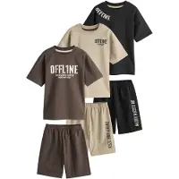 Next Pijama chocolate / taupe / preto / branco