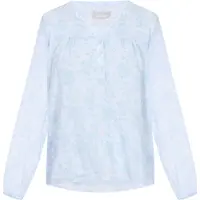 Usha Blusa azul claro / branco
