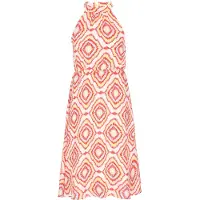 IZIA Vestido de verão 'Festival' ecru / azul claro / amarelo claro / tangerina