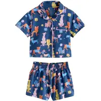 Next Pijama navy / amarelo / lilás / laranja escuro