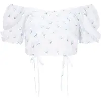 Mymo Blusa 'Young Fashion' azul claro / verde / branco