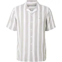 INDICODE JEANS Camisa 'Carlui' bege mosqueado / branco