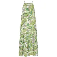 IZIA Vestido de verão 'Festival' esmeralda / verde relva / cor-de-rosa / branco