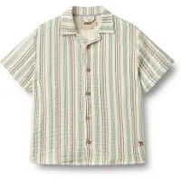 Wheat Camisa 'Anker' azure / castanho claro / verde claro / branco