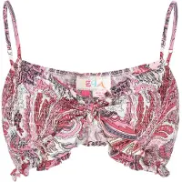 IZIA Top 'Festival' rosé / vermelho escuro / branco
