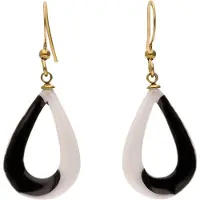Usha WHITE LABEL Brincos ouro / preto / branco