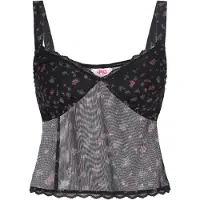 Mymo Top 'Young Fashion' verde pastel / vermelho claro / preto