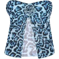 Faina Top 'Festive' azul / marinho / azul claro