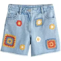 Next Calças de ganga azul ganga / amarelo / laranja / branco