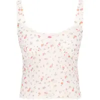 Mymo Top 'Young Fashion' oliveira / vermelho claro / offwhite