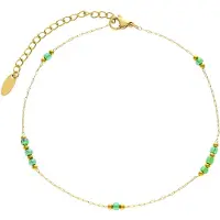 Usha Pulseira ouro / verde relva
