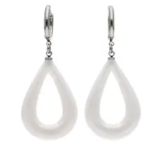 Usha WHITE LABEL Brincos prata / branco
