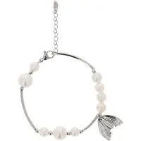 Usha Pulseira prata / branco