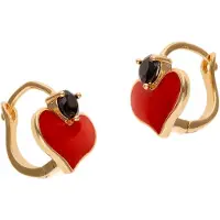 Mymo Brincos ouro / vermelho / preto