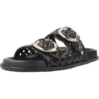 Carmela para mulher. 16305801-NEGRO Sandálias de couro 163058 preto (40), Plano, Nenhum, Casual