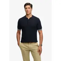 Superdry para homem. M1110458A Pólo azul-marinho com textura (XXL), Casual, Algodão, Manga curta