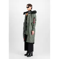 Alpha industries Parka de inverno verde escuro / preto