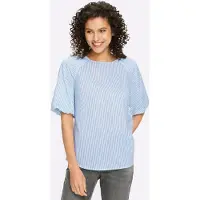 HEINE Blusa azul / branco