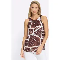 HEINE Blusa chocolate / branco