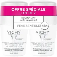 VICHY Desodorizante Antitranspirante 48H Sensitive Roll-on 2 x 50 ml