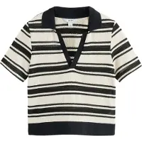 Next Pullover preto / branco lã