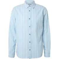 INDICODE JEANS Camisa 'Tryp' azul céu / branco