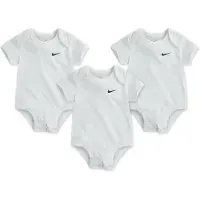 Nike Kids Body De Manga Curta Swoosh 3 Unidades