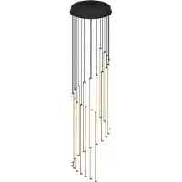 TRIO Candeeiro suspenso LED Baxter, preto, Ø 37 cm, metal, CCT regulável