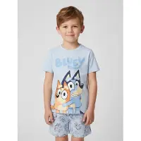 Bluey Pijama De Manga Curta Bluey