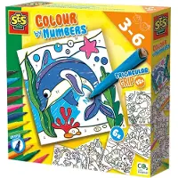 SES Creative Kit De Pintura Colour By Numbers Triangular Pens