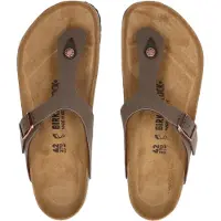 Birkenstock para mulher. 43751 Gizeh Birko-Flor Nubuck (Ajuste Regular) taupe (43), Plano, Nenhum, Casual