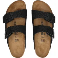 Birkenstock - Sandálias e chinelos mulher - Arizona SYN Narrow Leo Black para Mulher - Tamanho 39 - Preto