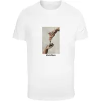 Mister tee Camisa 'God Given Pizza' greige / vermelho / branco