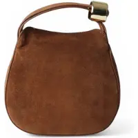 Semicouture para mulher. S6SX03 Mini bolsa Baily de camurça castanha (OSFA), Marrom, Casual