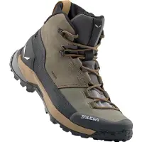 Salewa - Calçado caminhada homem - Puez Leather Mid Ptx M Bungee Cord/Onyx para Homem - Tamanho 10 UK - Caqui