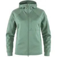 Fjall Raven - Vestuário caminhada mulher - Abisko Grid Fleece Hoodie W Patina Green para Mulher - Tamanho XS - Verde