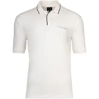 Armani Exchange para homem. XM001557AF10363U0009 Polo elástico branco (S), Casual, Algodão, Manga curta