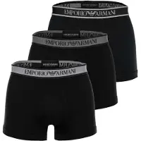 Emporio Armani para homem. EM000259_AF20669 Conjunto 3 Core Logobanda preto boxers Core Logobanda preto (XL), Homewear, Algodão