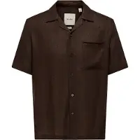 Only & Sons Camisa 'ONSLaurence' castanho escuro