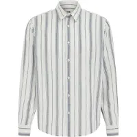 We fashion Camisa azul escuro / branco