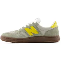 New Balance unisex. CT500V1 Ténis de pele T500 verdes (41.5), Plano, Nubuck, Cordão, Casual