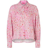 LIEBLINGSSTÜCK Blusa 'Eralia' cinzento / cor-de-rosa / eosin / vermelho-alaranjado