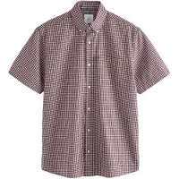 Next Camisa vermelho vinho / branco