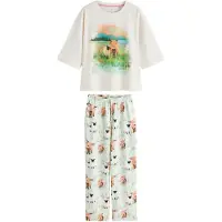 Next Pijama marfim / verde